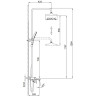 Душевая стойка со смесителем FRAP H87 F2487-3