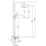 Душевая стойка со смесителем FRAP H88 F2488-6
