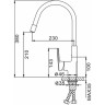 Смеситель для кухни FRAP F4453-02 F4453-04 черный ф35 гибкий излив